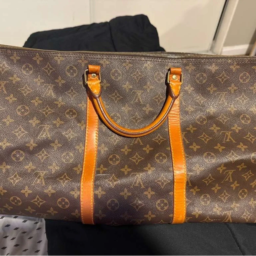 Louis Vuitton Brown and Tan Monogram Duffel Bag - Picture 8 of 11
